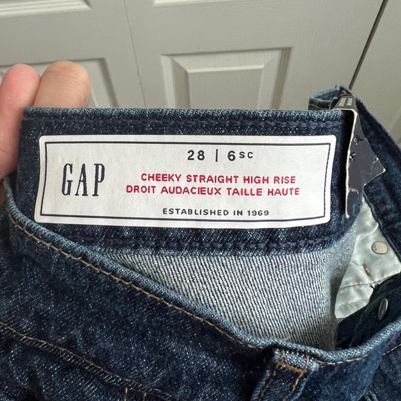 New Gap cheeky straight high rise jeans sz 28 - Picture 4 of 5